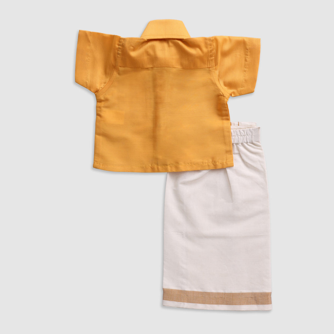 South Indian Veshti Set - Yellow