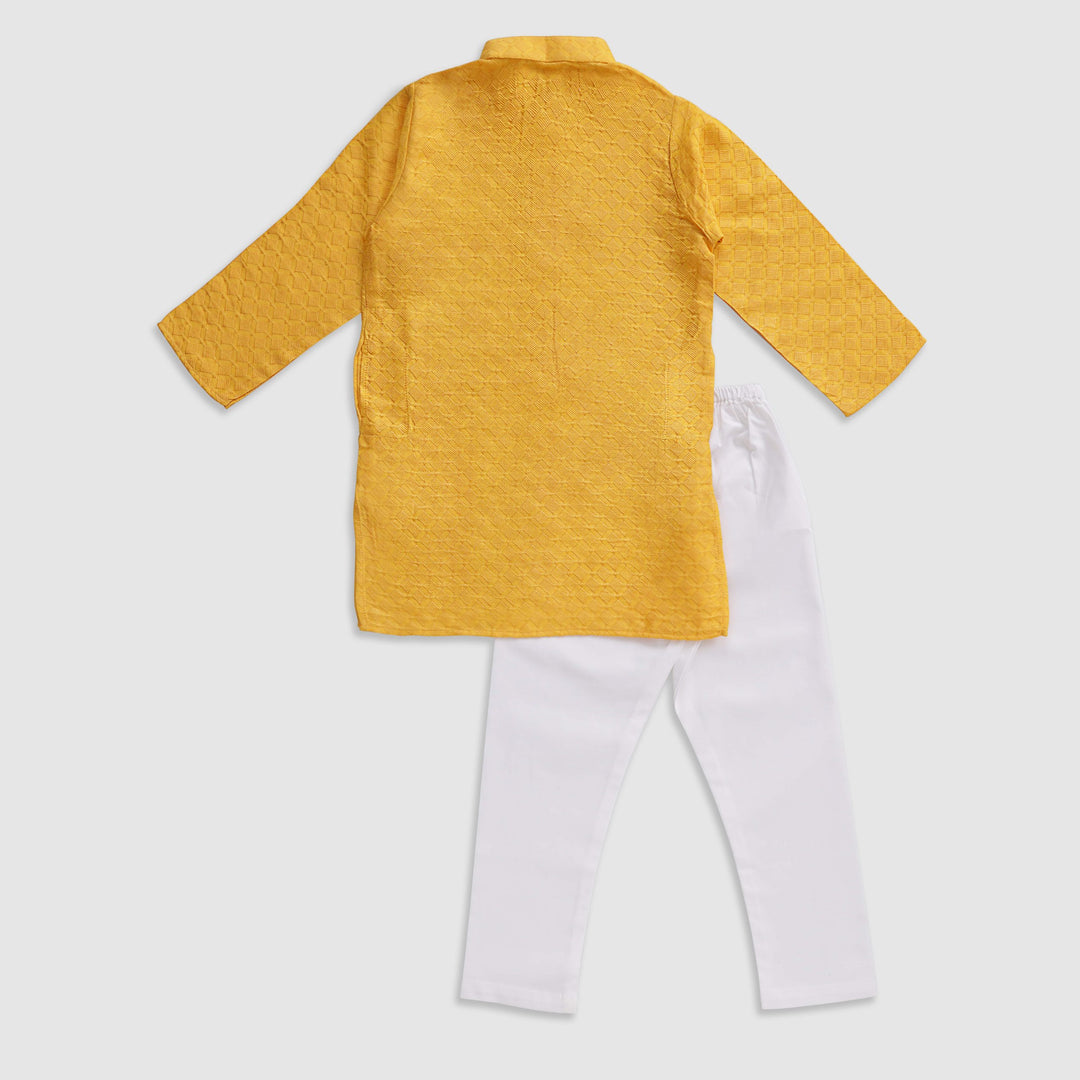 Banarasi Kurta Pajama - Yellow