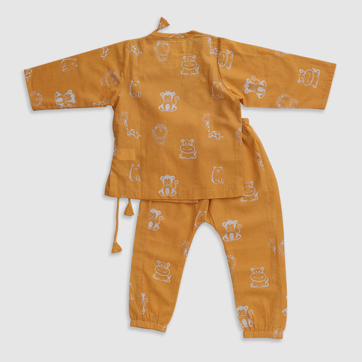 Jungle Animals Jogger Set - Mustard