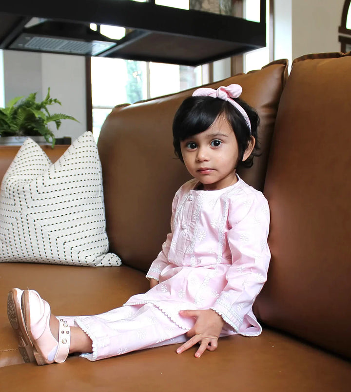 Baby Pink - Kurta Pajama Set